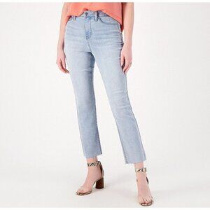 Laurie Felt Light Daisy Denim Tall Slim Jean w/ Raw Hem Size 20